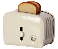 Maileg Miniature Toaster & Bread In Off-White