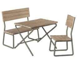 Maileg Garden Set Table With Chair And Bench