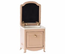 Maileg Sink Cabinet With Mirror For Mouse In Dark Powder