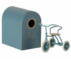 Maileg Abri A Tricycle For Mouse - Petrol Blue