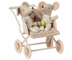 Maileg Stroller In Rose For Baby Mice