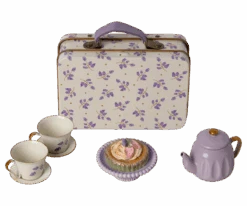 Maileg Afternoon Treat Tea Set Purple Madelaine For Mouse