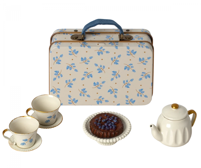 Maileg Afternoon Treat Tea Set Blue Madelaine For Mouse 3 Maileg Afternoon Treat Tea Set Blue Madelaine For Mouse