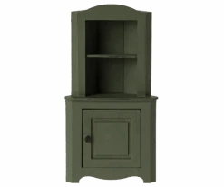 Maileg ETA JUNE SS24 Miniature Corner Cabinet - Dark Green