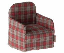 Maileg Mouse Chair In Red Checker