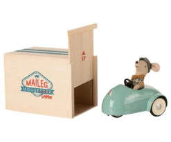 Maileg Mouse Car With Garage - Blue