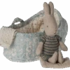 Rabbit In Carry Cot, Micro - Blue 1 Rabbit In Carry Cot, Micro - Blue -Maileg 16 1023 10 03 2 900x750 resize fill