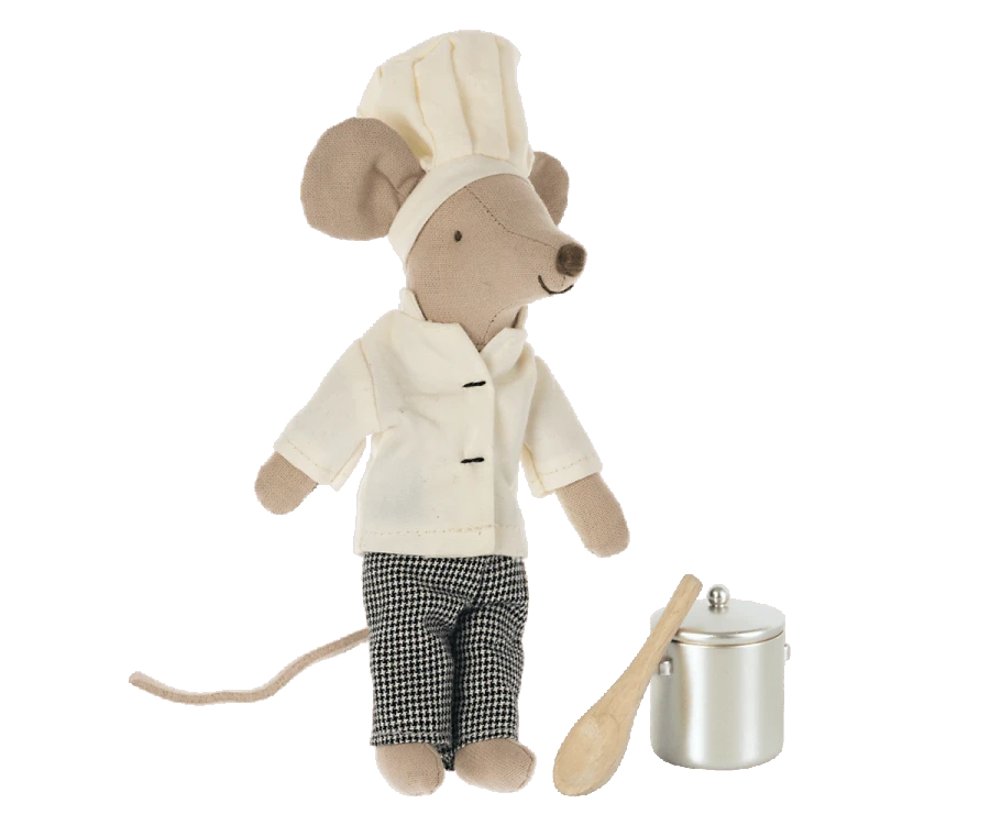 Maileg Chef Mouse With Pot And Spoon | Big Brother/Sister* 3 Maileg Chef Mouse With Pot And Spoon | Big Brother/Sister*