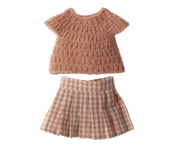Maileg ETA MAY SS24 Knitted Shirt And Skirt, Size 3