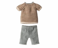 Maileg ETA MAY SS24 Knitted Shirt And Pants, Size 3