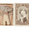 Maileg Sleepy Wakey Baby Mouse In A Matchbox | Rose