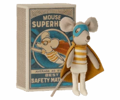 Maileg Super Hero Little Brother Mouse In A Matchbox
