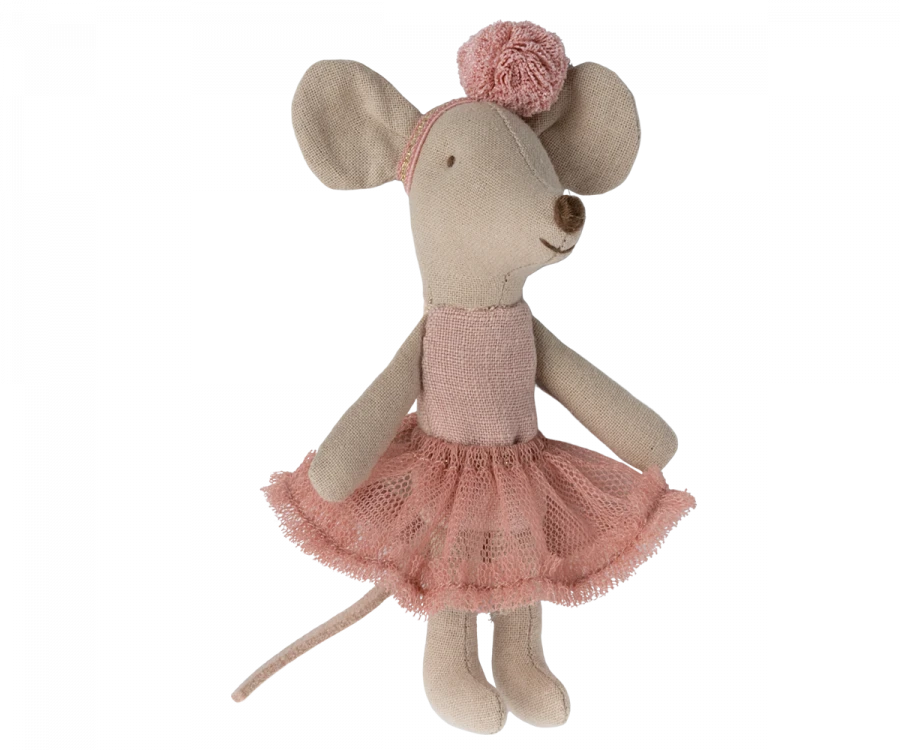 Maileg Ballerina Mouse Little Sister In Rose 3 Maileg Ballerina Mouse Little Sister In Rose