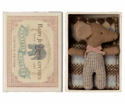 Maileg - Sleepy Wakey Baby Mouse In Matchbox - Rose