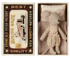 Maileg - Little Sister Mouse In Matchbox