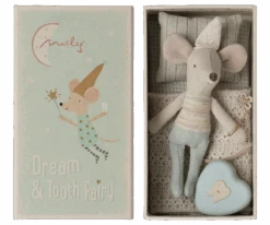 Maileg - Tooth Fairy Mouse, Little Brother In Matchbox