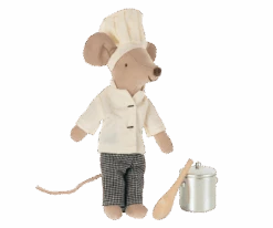 Maileg Chef Mouse With Soup Pot And Spoon