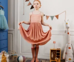 Ballerina Dress - Melon -Maileg 21 3108 00 lifestyle 900x750 resize fill