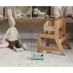 Maileg Baby Mouse Cradle - Blue -Maileg Maileg Baby Mouse Cradle Blue 3