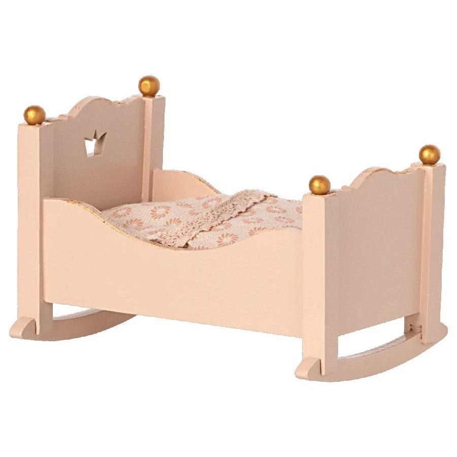 Maileg Baby Mouse Cradle - Rose 2 Maileg Baby Mouse Cradle - Rose
