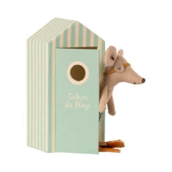 Maileg Big Brother Beach Mouse In Cabin De Plage (Beach House) -Maileg Maileg Big Brother Beach Mouse in Cabin de Plage Beach House Dolls Playsets Toy Figures 2