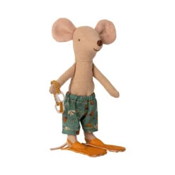 Maileg Big Brother Beach Mouse In Cabin De Plage (Beach House) -Maileg Maileg Big Brother Beach Mouse in Cabin de Plage Beach House Dolls Playsets Toy Figures 3