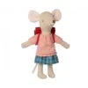 Maileg Big Sister Tricycle Mouse With Red Bag -Maileg Maileg Big Sister Tricycle Mouse with Red Bag Dollhouse Dolls