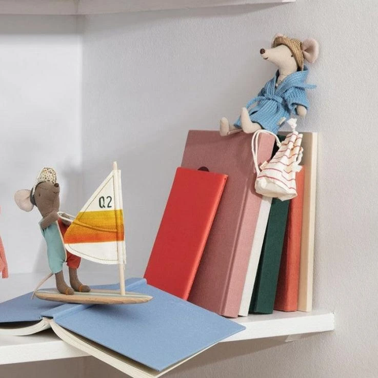 Maileg Father Mouse Clothes - Dusty Blue Bathrobe 4 Maileg Father Mouse Clothes - Dusty Blue Bathrobe - Image 2