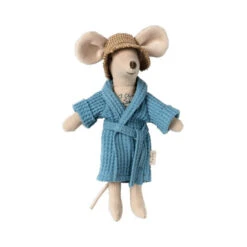 Maileg Father Mouse Clothes - Dusty Blue Bathrobe 7 Maileg Father Mouse Clothes - Dusty Blue Bathrobe -Maileg Maileg Father Mouse Clothes Dusty Blue Bathrobe 3