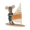 Maileg Little Brother Beach Mouse - Surfer -Maileg Maileg Little Brother Beach Mouse Surfer Dolls Playsets Toy Figures