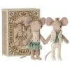 Maileg Little Brother & Sister Royal Twins Mice In Box -Maileg Maileg Little Brother Sister Royal Twins Mice in Box