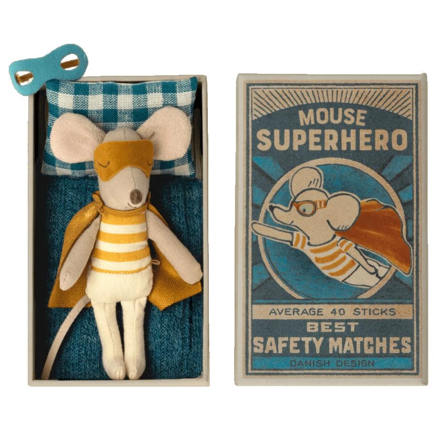 Maileg Little Brother In Matchbox - Super Hero 4 Maileg Little Brother In Matchbox - Super Hero - Image 2