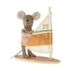 Maileg Little Sister Beach Mouse - Surfer -Maileg Maileg Little Sister Beach Mouse Surfer Dolls Playsets Toy Figures