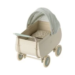 Maileg Micro Pram - Blue -Maileg Maileg Micro Pram Blue Dollhouse Accessories 2