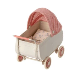 Maileg Micro Pram - Coral -Maileg Maileg Micro Pram Coral Dollhouse Accessories 2