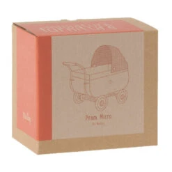 Maileg Micro Pram - Coral -Maileg Maileg Micro Pram Coral Dollhouse Accessories 3