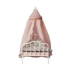 Maileg Miniature Bed Canopy - Rose 7 Maileg Miniature Bed Canopy - Rose -Maileg Maileg Miniature Bed Canopy Rose Dollhouse Accessories 3