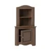 Maileg Miniature Corner Cabinet - Brown 1 Maileg Miniature Corner Cabinet - Brown -Maileg Maileg Miniature Corner Cabinet Brown Dollhouse Accessories