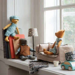 Maileg Miniature Floor Lamp - Anthracite -Maileg Maileg Miniature Floor Lamp Anthracite Dollhouse Accessories 2