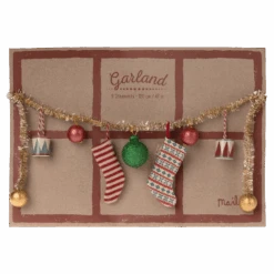 Maileg Miniature Gold Christmas Garland - Large -Maileg Maileg Miniature Gold Christmas Garland Large Dollhouse Accessories 2