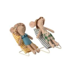 Maileg Mouse Beach Chair Set -Maileg Maileg Mouse Beach Chair Set Dolls Playsets Toy Figures 2