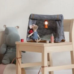 Maileg Mouse Vintage Lantern - Orange -Maileg Maileg Mouse Vintage Lantern Orange Dollhouse Accessories 3