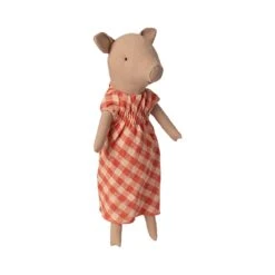 Maileg Pig In Gingham Dress