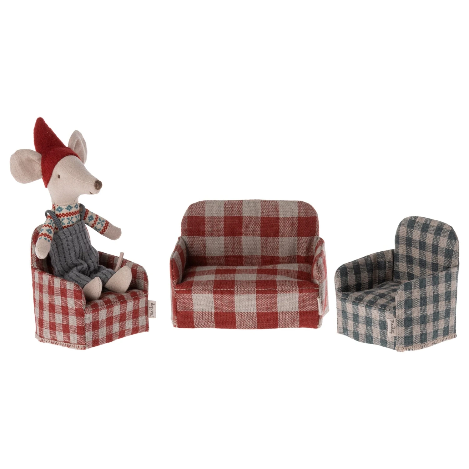 Maileg Mouse Chair - Red 5 Maileg Mouse Chair - Red - Image 3
