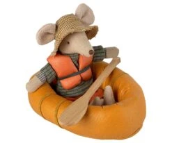 Maileg - Hiking Mouse In Rubber Boat