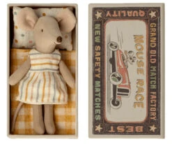 Maileg Big Sister Mouse In Matchbox - Striped Dress