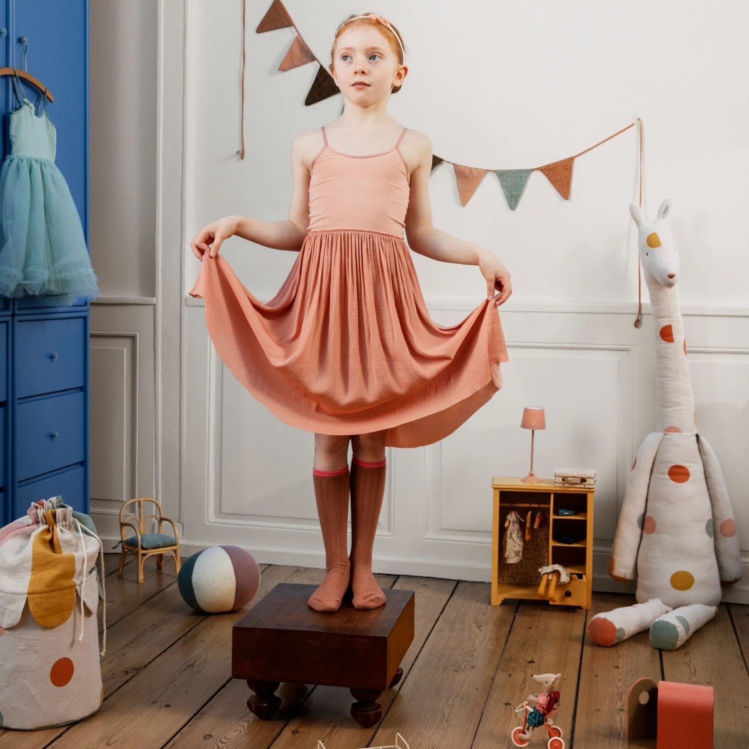 Maileg Large Wardrobe - Yellow 4 Maileg Large Wardrobe - Yellow - Image 2