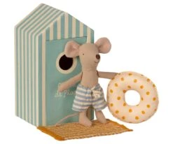 Maileg Little Brother Mouse In Beach Cabin -Maileg littlebrotherbeachcabin