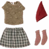 Maileg - Christmas Clothes, Medium Mouse, Girl 1 Maileg - Christmas Clothes, Medium Mouse, Girl -Maileg maileg christmas clothes medium mouse girl why and whale 1