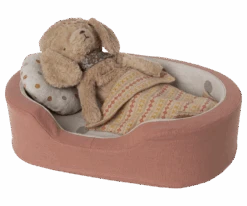 Maileg - Dog Bed Basket, Coral
